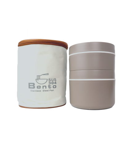 Lonchera En Acero Con Estuche Set 2