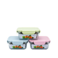Set de Recipientes de Vidrio Herméticos x 3 con Tapa de Seguridad - LZY 001