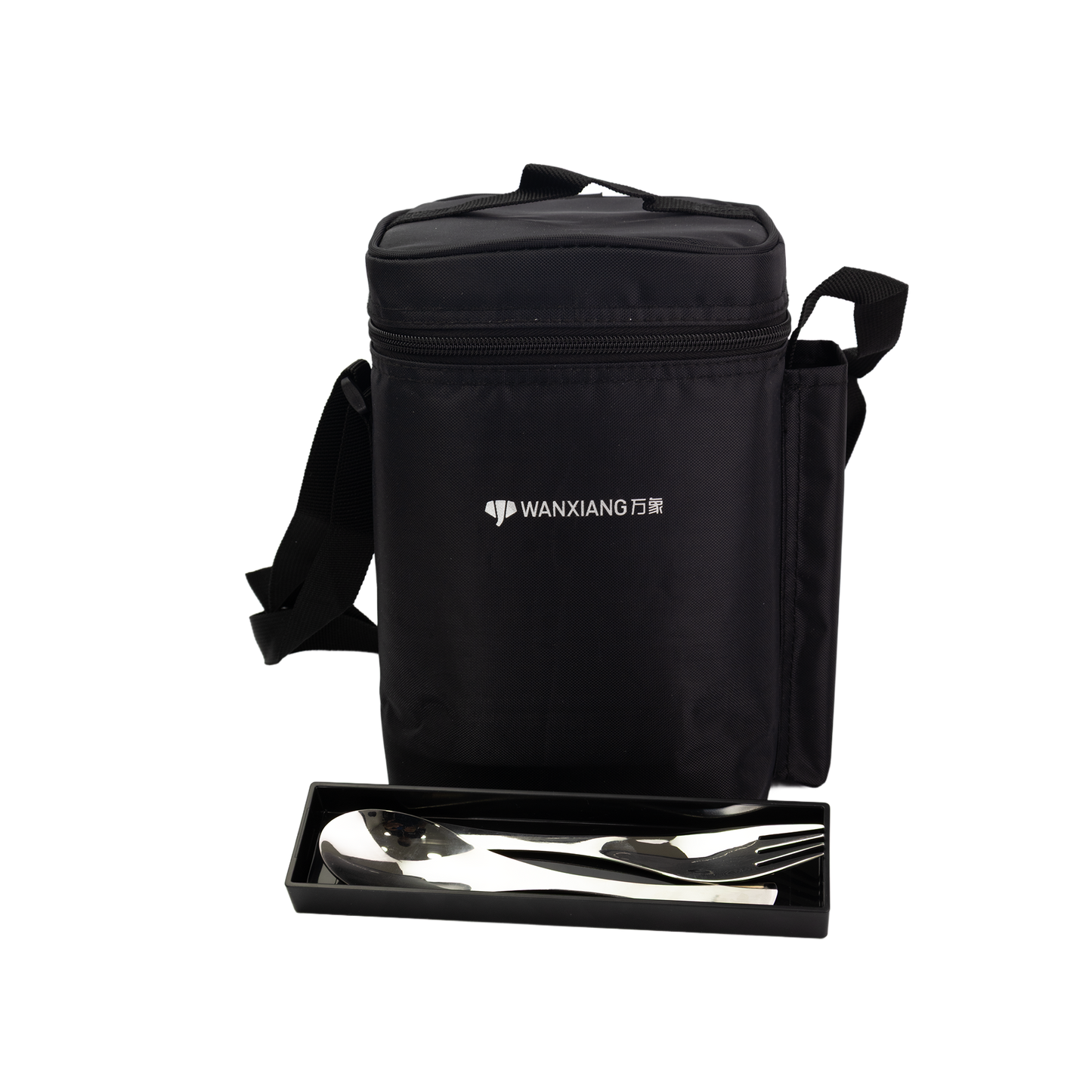 Lonchera Térmica Premium En Acero Inoxidable Con Estuche y Set De Cubiertos