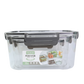 Set de Recipientes Rectangulares Transparentes x 3 con Tapa de Seguridad