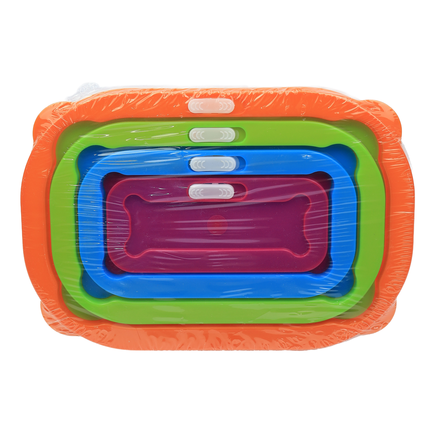 Set de Recipientes Plásticos Rectangulares de Colores con Tapa - RES 12