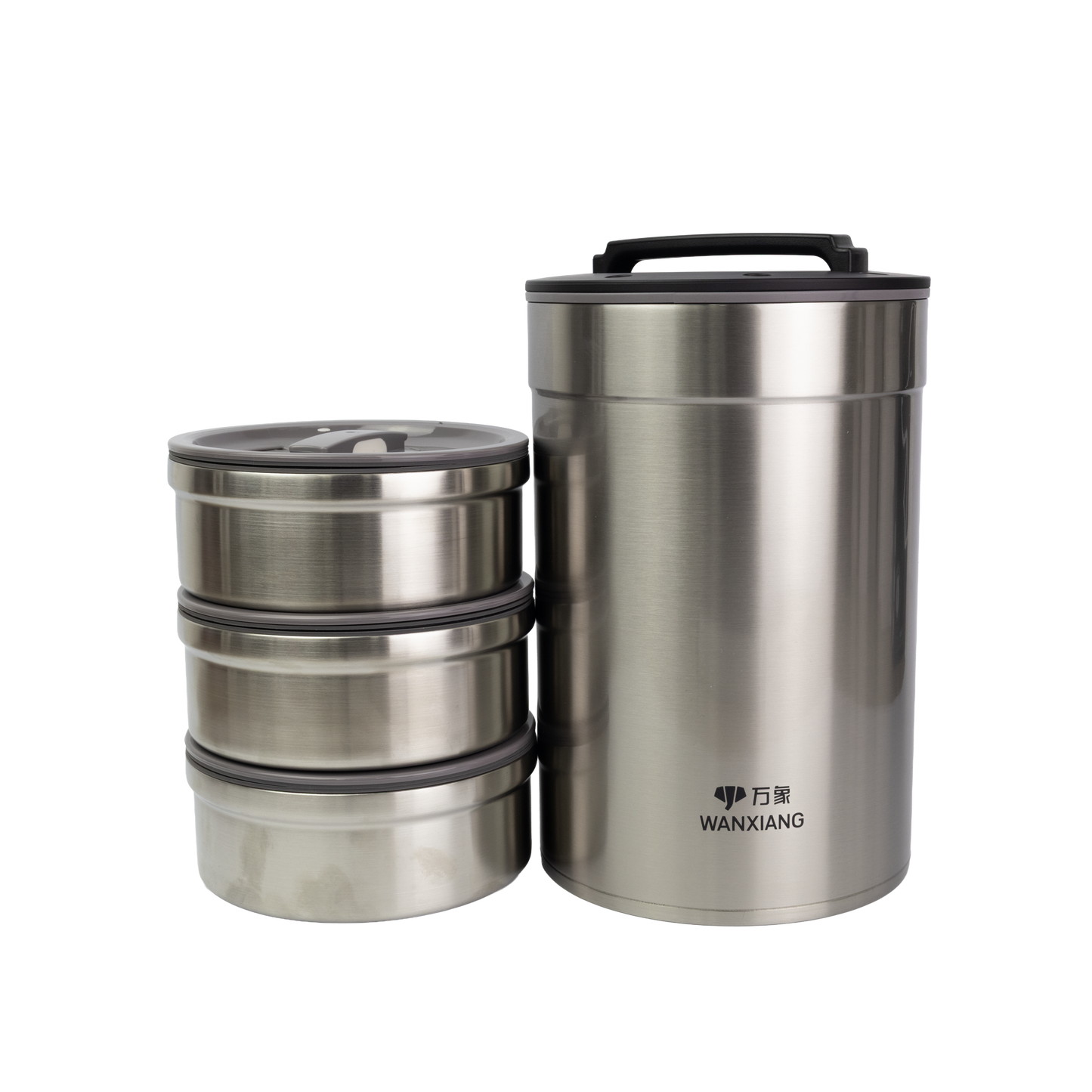 Lonchera Térmica Premium En Acero Inoxidable Con Estuche y Set De Cubiertos