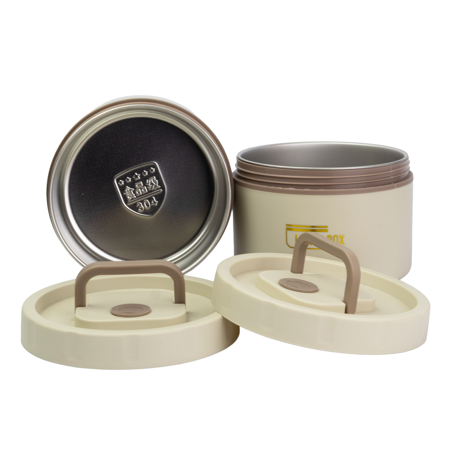Lonchera En Acero Con Estuche Set 2