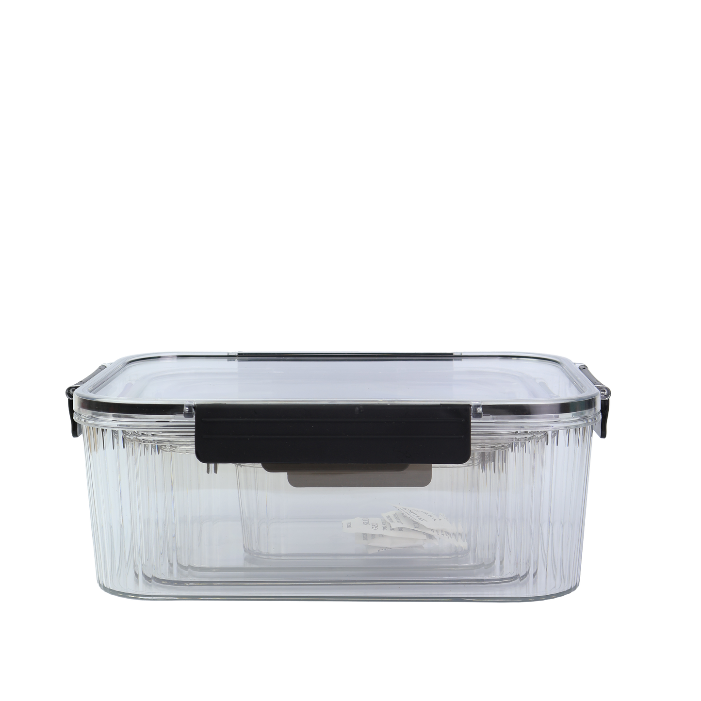 Set de Recipientes Herméticos Transparentes x 4 con Tapa de Seguridad