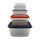Set de Recipientes Plásticos Cuadrados x 5 con Tapa - RES 07