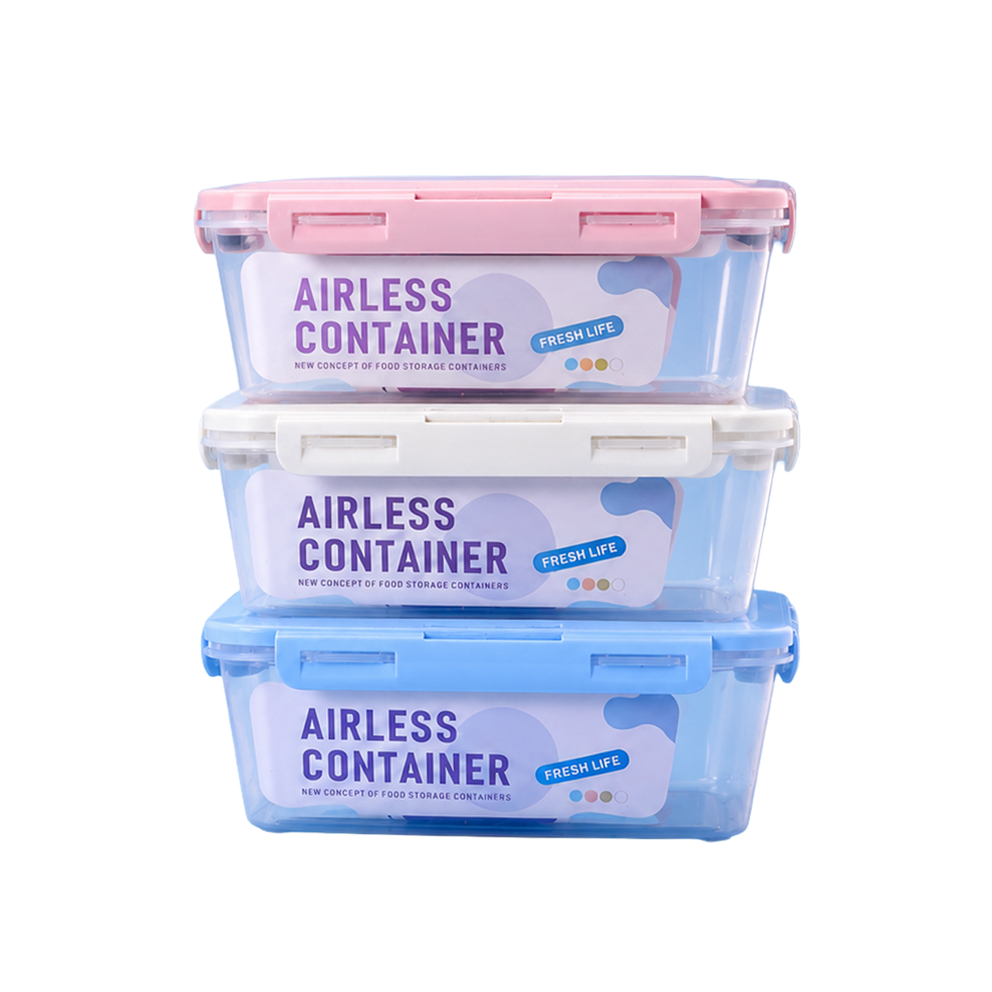 Recipiente Plástico Hermético Airless Container con Tapa Ajustable - RES 10
