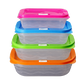 Set de Recipientes Plásticos Rectangulares de Colores con Tapa - RES 12